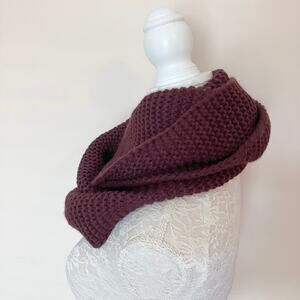 Plum knit Infinity Scarf